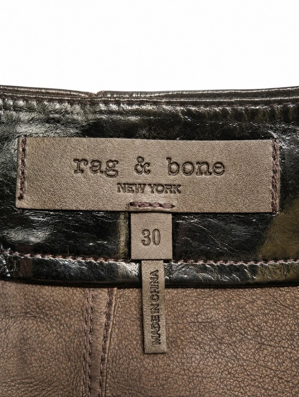 RAG&BONE | Heidi Patent Leather Mini Skirt in Black ~ Size US 12